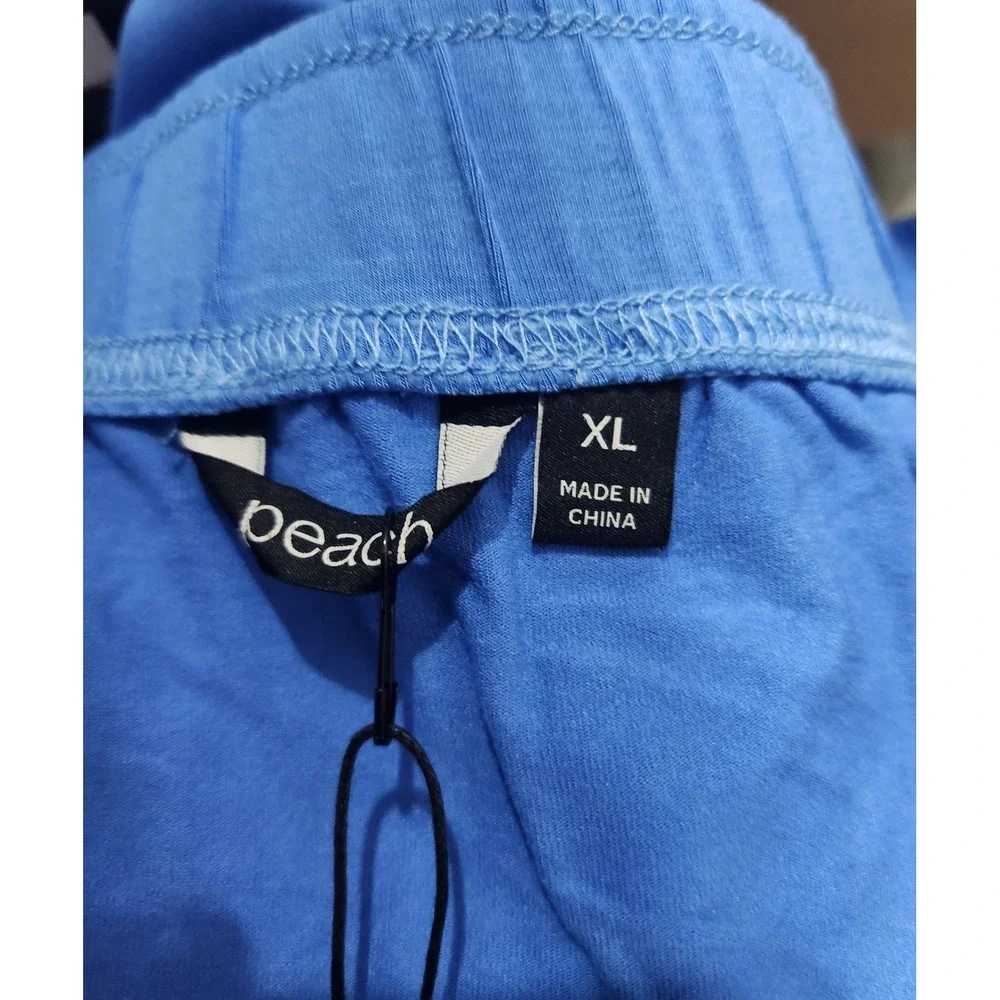 Blue High Low Tulip Hem‎ Maxi Skirt Elastic Waist Faux Wrap Drape Skirt